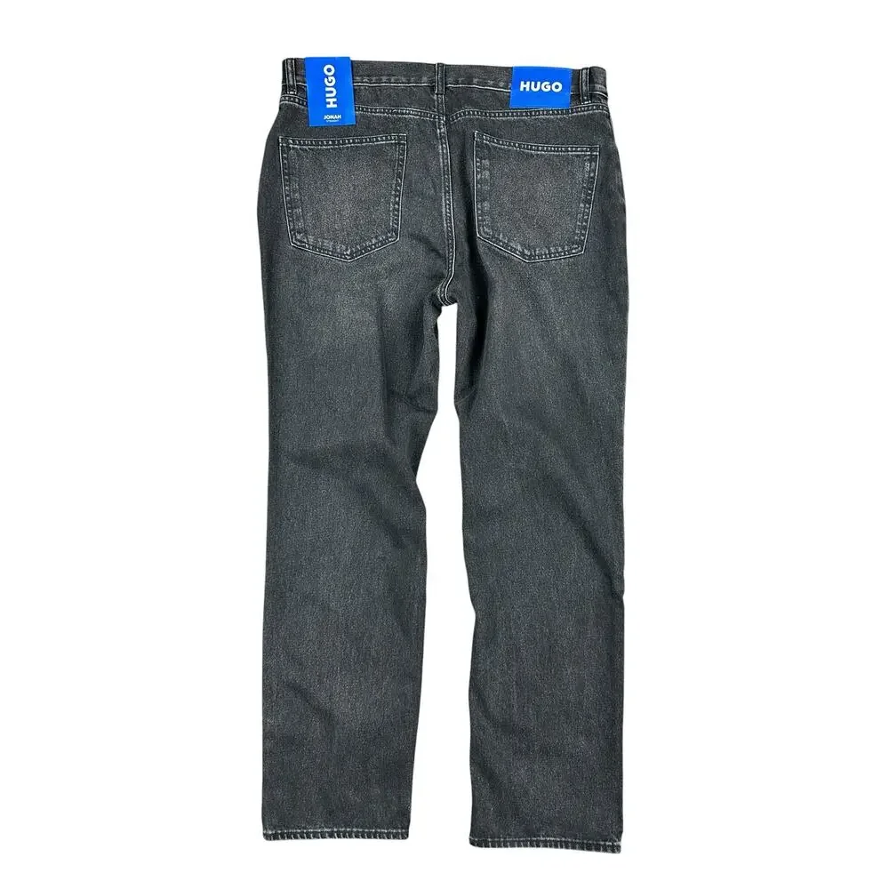 HUGO Jonah Regular Straight Jeans Black NWT — Size 36x32